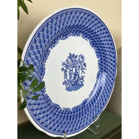 Vintage SPODE England Blue Room Collection Dinner Plate 10 1/2" Portland Vase - Picture 4 of 9